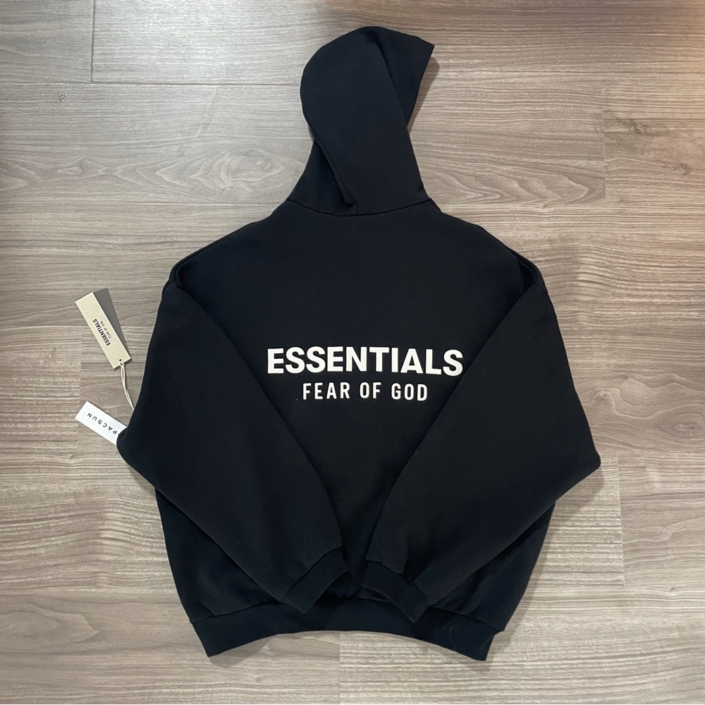 NWT Fear of God Essentials Heather Oatmeal Hoodie - Picture 2 of 9